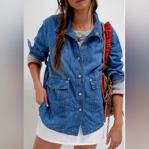 We The Free Texas Strut Denim Jacket Size L